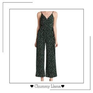 Kaileigh Navy Floral Jumpsuit – Size MP Petite, Breezy One-Piece with Pockets
